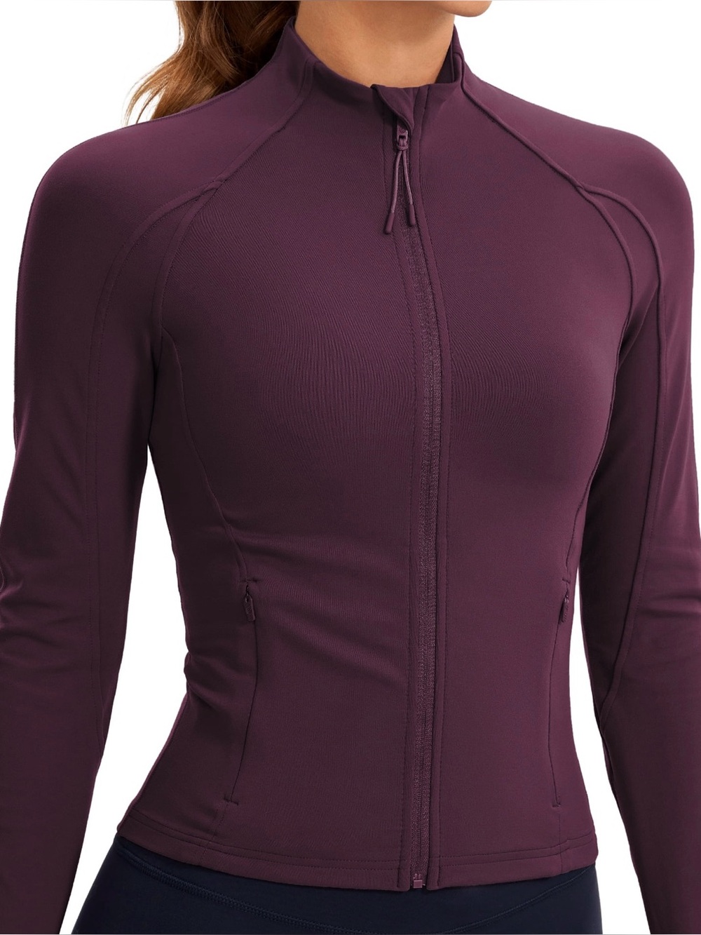 Women’s Zip-Front Performance Jacket in Deep Purple
